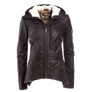 Leather Jacket with hood